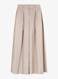 Pantalon beige extra wide leg | DELSCHER. Fashion