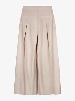 Pantalon beige extra wide leg | DELSCHER. Fashion