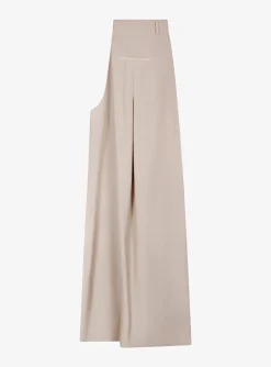 Pantalon beige extra wide leg | DELSCHER. Fashion