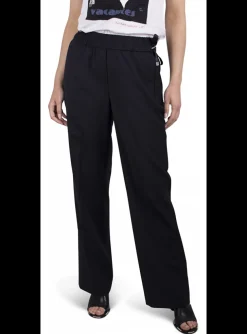 Pantalon coolwool zwart | DELSCHER. Fashion