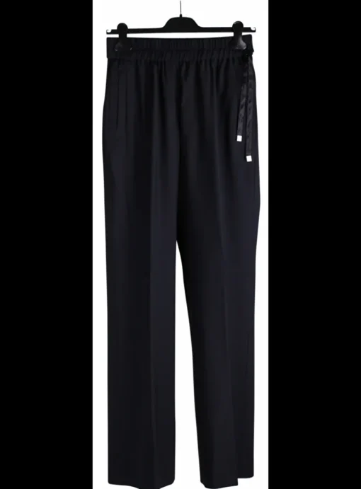 Pantalon coolwool zwart | DELSCHER. Fashion