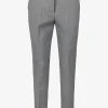 Pantalon double crepe grijs | DELSCHER. Fashion