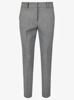 Pantalon double crepe grijs | DELSCHER. Fashion