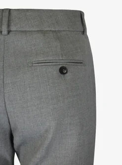 Pantalon double crepe grijs | DELSCHER. Fashion