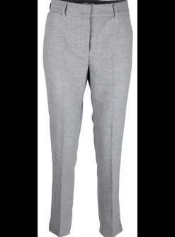 Pantalon flannel lichtgrijs mellee | DELSCHER. Fashion