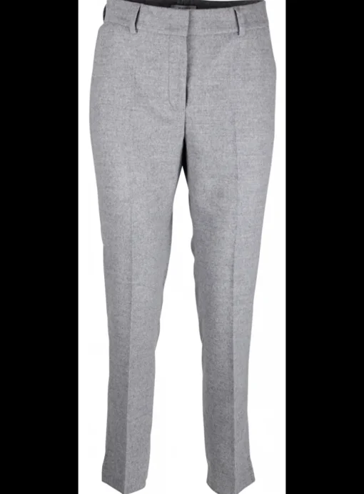 Pantalon flannel lichtgrijs mellee | DELSCHER. Fashion