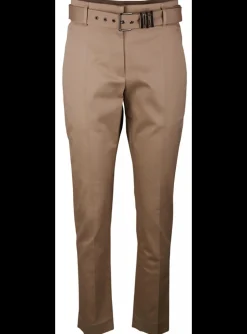 Pantalon katoen beige | DELSCHER. Fashion