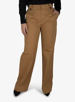Pantalon katoen cognac | DELSCHER. Fashion