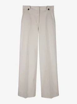 Pantalon katoen kiezel | DELSCHER. Fashion