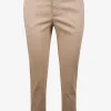 Pantalon katoen stretch camel | DELSCHER. Fashion