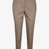 Pantalon katoen taupe | DELSCHER. Fashion