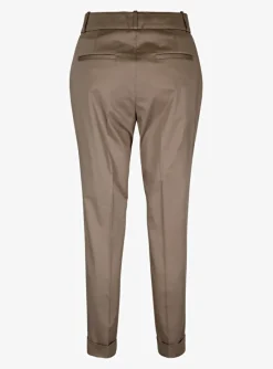 Pantalon katoen taupe | DELSCHER. Fashion