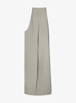 Pantalon KATOEN ZACHT groen extra wide leg | DELSCHER. Fashion