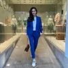 Pantalon kobaltblauw | DELSCHER. Fashion
