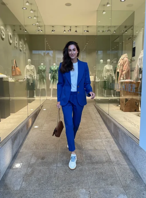 Pantalon kobaltblauw | DELSCHER. Fashion