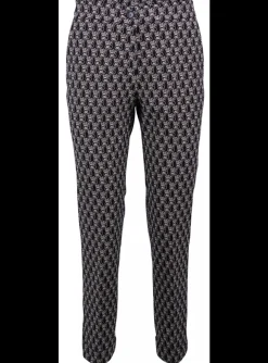 Pantalon logo dessin zwart wit | DELSCHER. Fashion
