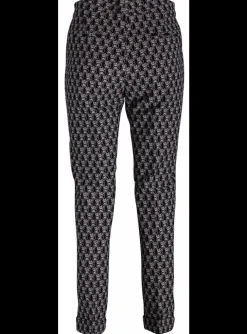 Pantalon logo dessin zwart wit | DELSCHER. Fashion