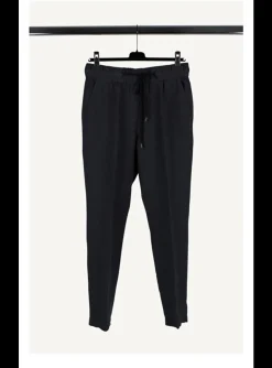 Pantalon marine met elastieke taille | DELSCHER. Fashion