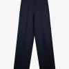 Pantalon marine met gouden knopen | DELSCHER. Fashion