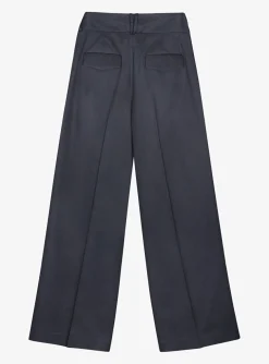 Pantalon marine wijde katoenen broek | DELSCHER. Fashion