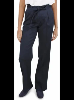 Pantalon paperbag Milan marine | DELSCHER. Fashion