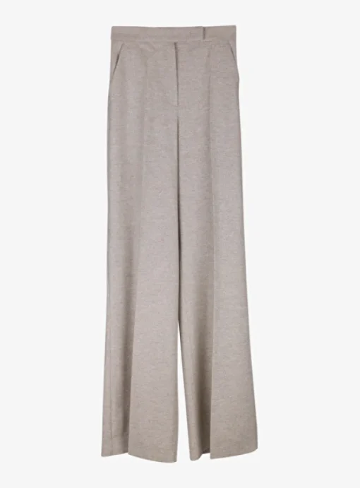 Pantalon pontiac wol cashmere grain beige | DELSCHER. Fashion