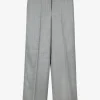 Pantalon recht wol grijs | DELSCHER. Fashion