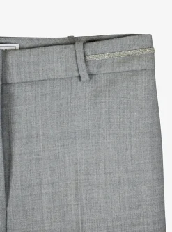 Pantalon recht wol grijs | DELSCHER. Fashion