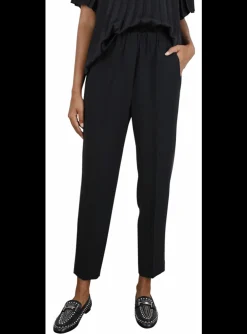 Pantalon Saxon zwart met brede glitter bies | DELSCHER. Fashion