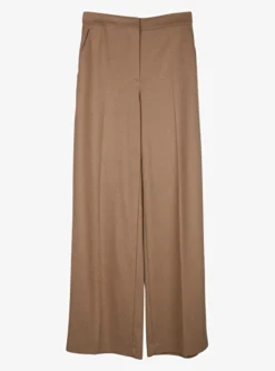Pantalon wol jersey camel | DELSCHER. Fashion