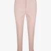 Pantalon wol stretch poederroze | DELSCHER. Fashion