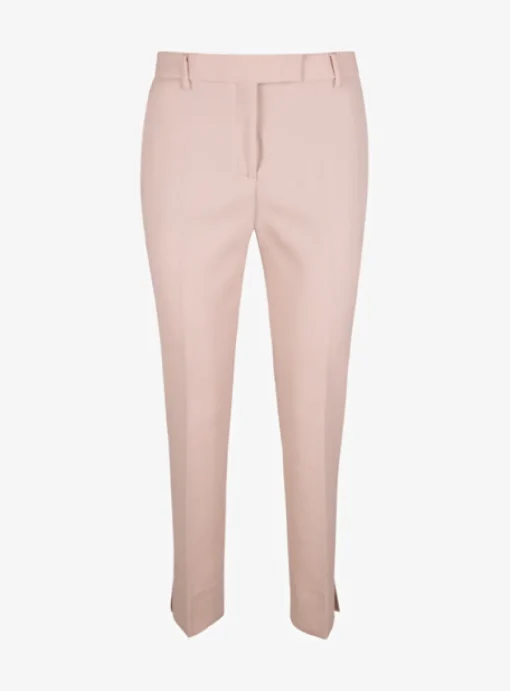 Pantalon wol stretch poederroze | DELSCHER. Fashion