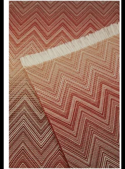Plaid Timmy zigzag rood beige | DELSCHER. Fashion