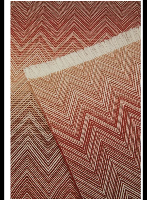 Plaid Timmy zigzag rood beige | DELSCHER. Fashion