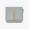 Portemonnee grijs blauw leder klein | DELSCHER. Fashion