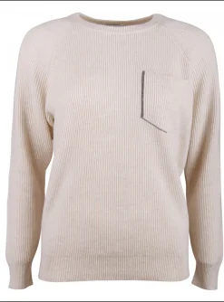 Pull cashmere beige melange | DELSCHER. Fashion