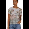 Pull cashmere offwhite bloemen en glitter | DELSCHER. Fashion