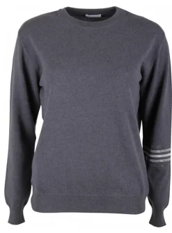 Pull cashmere ronde hals grijs | DELSCHER. Fashion