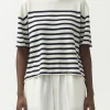 pull Cila stripes navy wit | DELSCHER. Fashion
