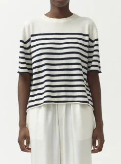 pull Cila stripes navy wit | DELSCHER. Fashion