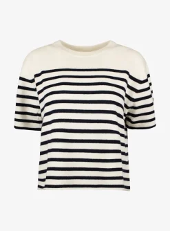 pull Cila stripes navy wit | DELSCHER. Fashion