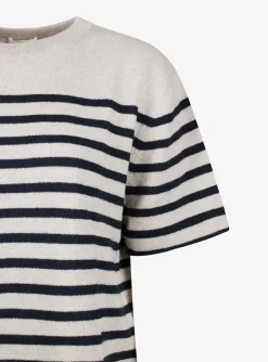 pull Cila stripes navy wit | DELSCHER. Fashion