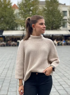Pull Fallou cashmere beige | DELSCHER. Fashion