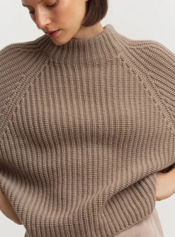 pull Fallou cashmere taupe | DELSCHER. Fashion