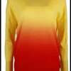 Pull geel rood Sunrise | DELSCHER. Fashion