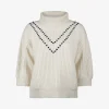 Pull henny turtle cream navy | DELSCHER. Fashion