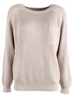 Pull katoen beige | DELSCHER. Fashion