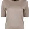 Pull Lale cashmere zijde beige | DELSCHER. Fashion