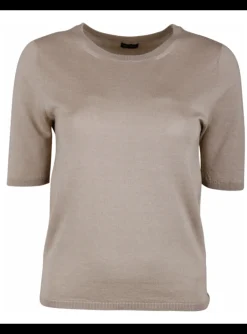 Pull Lale cashmere zijde beige | DELSCHER. Fashion