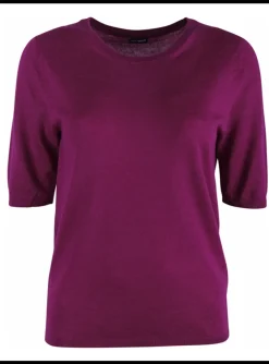 Pull Lily cashmere paars | DELSCHER. Fashion